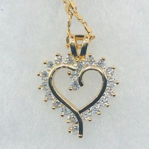 18k gold plated pendant and chain